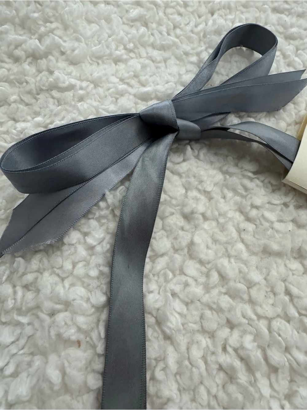 Arden B Crystal-Link & Grey Silk Ribbon Necklace